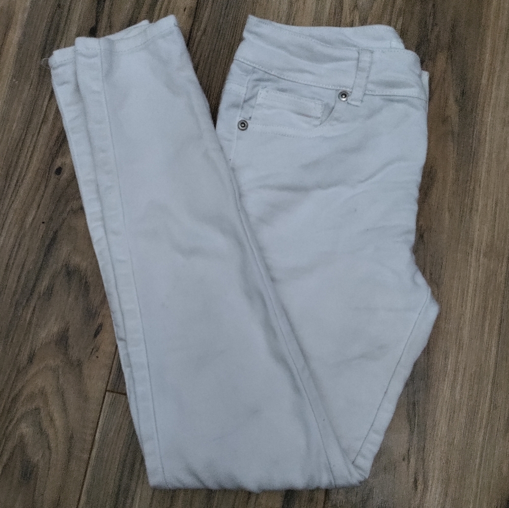 CATO girls low rise white jeans